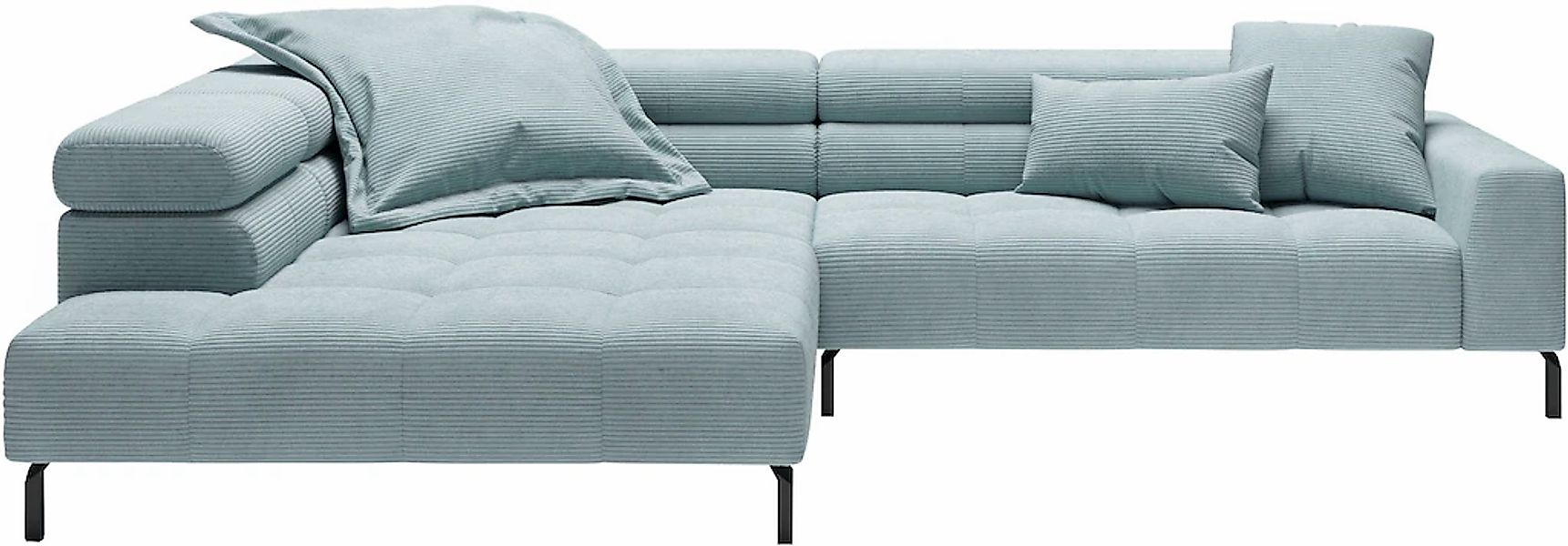 Places of Style Ecksofa "Cleveland, L-Form, incl. Kopfteilverstellung, Brei günstig online kaufen