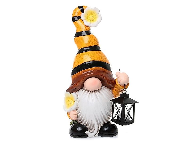 Dragimex Gartenfigur Wichtel mit Laterne für ein Teelicht aus Magnesia für günstig online kaufen