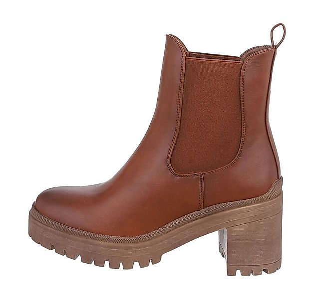 Ital-Design Damen Chelsea Freizeit Plateaustiefelette (84338072) Blockabsat günstig online kaufen