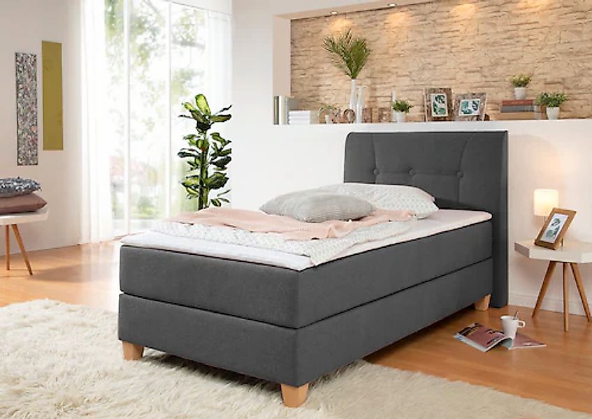Home affaire Boxspringbett "Calloway" inkl. Topper, XXL-Ausführung, in 4 Fa günstig online kaufen
