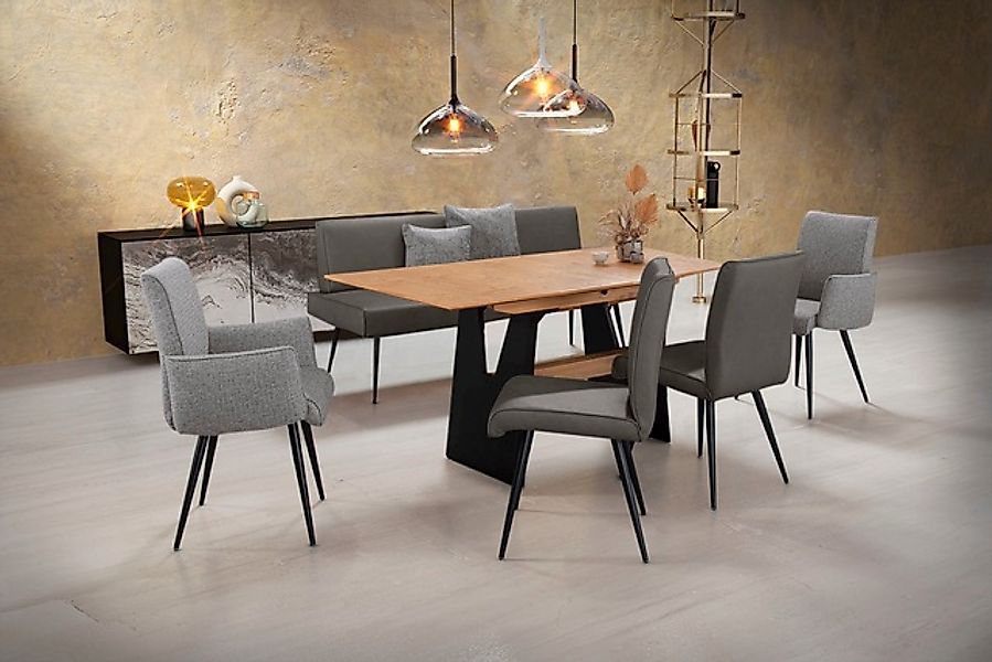 K+W Komfort & Wohnen Essgruppe »Giacomo I« Polsterbank, 2 Stühle und 2 Arml günstig online kaufen