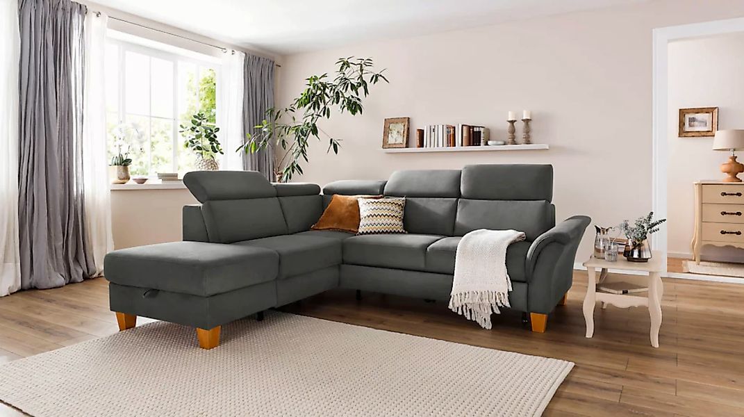 Home affaire Ecksofa »Conville L-Form«, Federkern, wahlweise mit Bettfunkti günstig online kaufen
