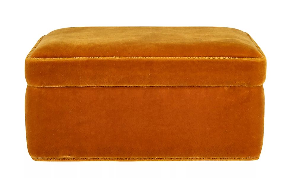 Aufbewahrungsbox - orange - MDF, Samt - 16 cm - 8 cm - 12 cm - Dekoration > günstig online kaufen