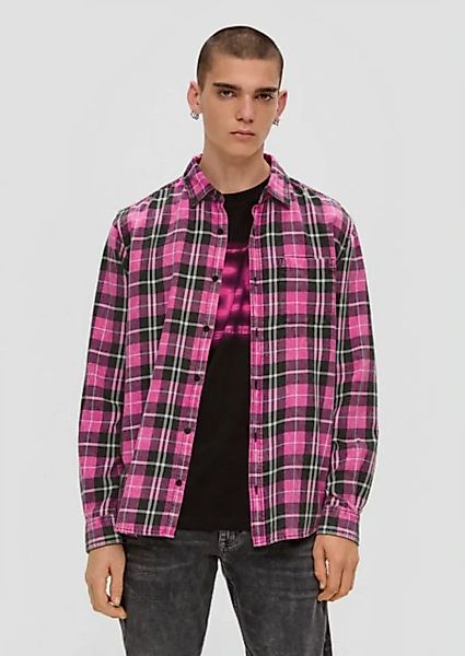 QS Langarmhemd Regular: Hemd aus Twill günstig online kaufen