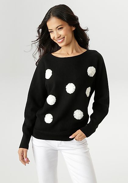 Aniston SELECTED Strickpullover mit extravaganten, aufgestickten günstig online kaufen