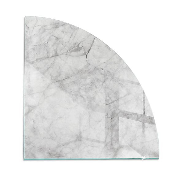 Tulup Glasplatte für Kamin Marmorstrukturmuster Glas unter Kamin Quartal 10 günstig online kaufen