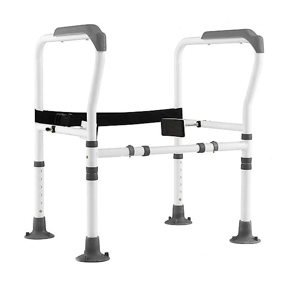 Costway Aufstehhilfe Toilette 6-Fach Höhenverstellbar Bis 136 kg Grau günstig online kaufen