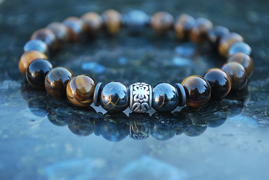 NAHLE Armband Naturstein Tigerauge Armband Partnerarmband günstig online kaufen