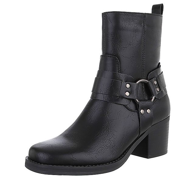 Ital-Design Damen Bikerschuhe Biker Westernstiefelette (87740282) Blockabsa günstig online kaufen