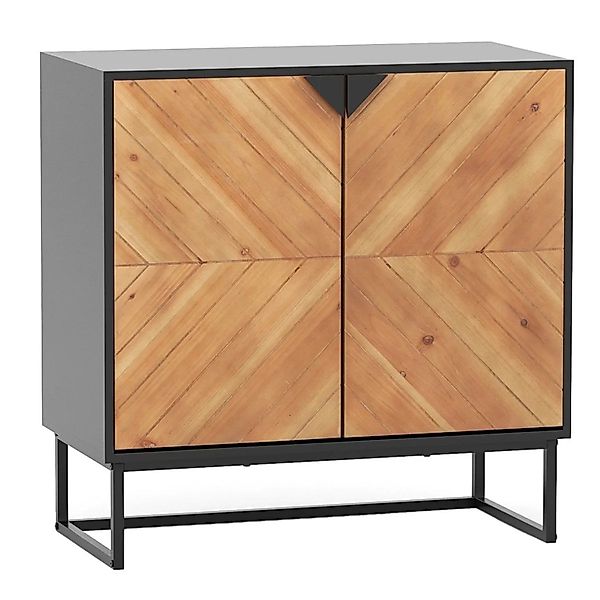 Costway Küchenschrank mit Regal & Metallbeinen Schwarz 80 x 40 x 80 cm günstig online kaufen
