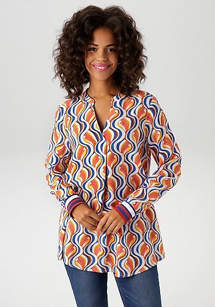 Aniston CASUAL Schlupfbluse, mit interessantem Retro-Muster günstig online kaufen