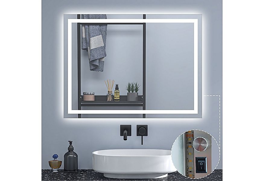 Aica Sanitär Badspiegel Wandspiegel Badezimmerspiegel Lichtspiegel Dimmbar günstig online kaufen