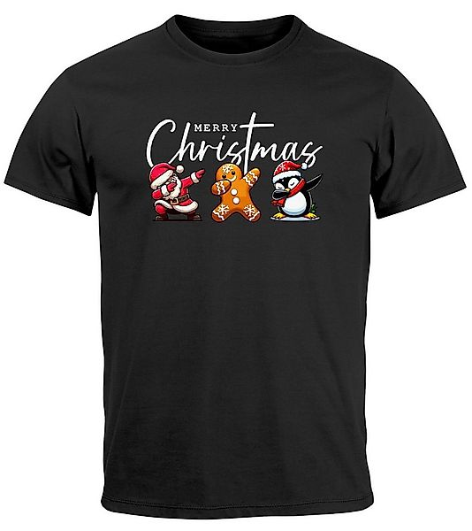 MoonWorks Print-Shirt Herren T-Shirt Weihnachtsshirt Merry Christmas Dabbin günstig online kaufen
