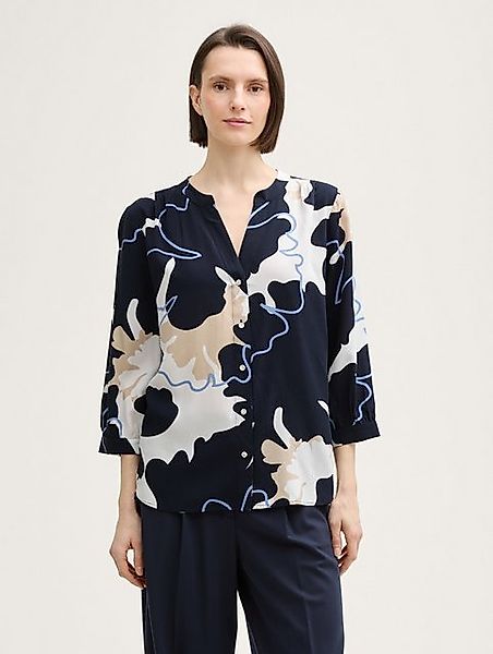 TOM TAILOR Blusentop blouse printed with pleats günstig online kaufen