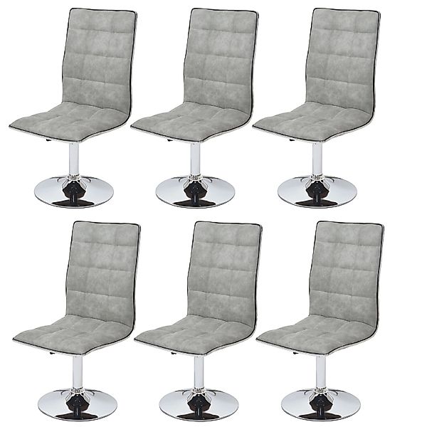 CHEFGASTRO Esszimmerstuhl 6er-Set 103x43x54cm Sitzhöhe 41cm Stoff/Textil Vi günstig online kaufen