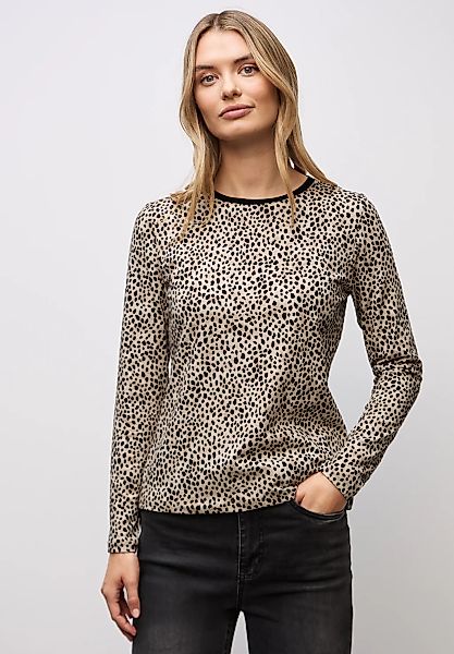 STREET ONE Langarmshirt mit Animal-Print, Leo-Muster günstig online kaufen
