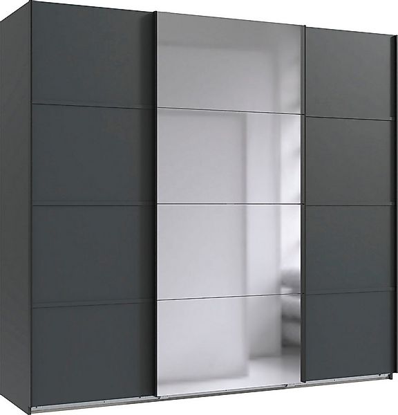 Wimex Schwebetürenschrank Jork Kleiderschrank mit Spiegel, schwarze Metallg günstig online kaufen