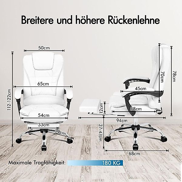 LuxusKollektion Bürostuhl Ergonomischer Bürostuhl mit Massagefunktion günstig online kaufen