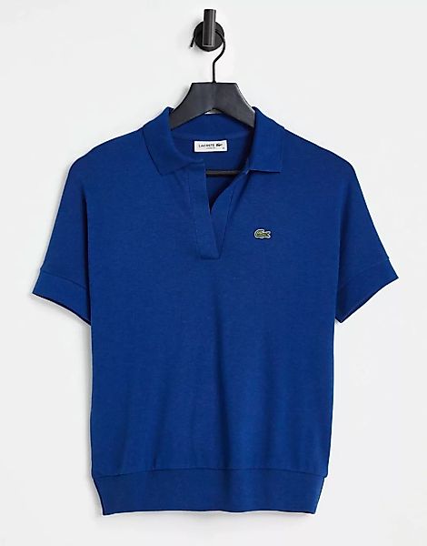 Lacoste – Oversize-Polohemd in Blau günstig online kaufen
