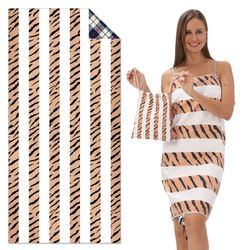 Coonoor Strandtuch Mikrofaser Doppelseitiges Samtstrandtuch Tragbares günstig online kaufen