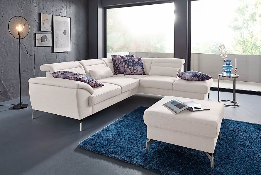 sit&more Hocker "Percy", Fußhöhe 15cm, wahlweise mit unterschiedlichen Fußf günstig online kaufen