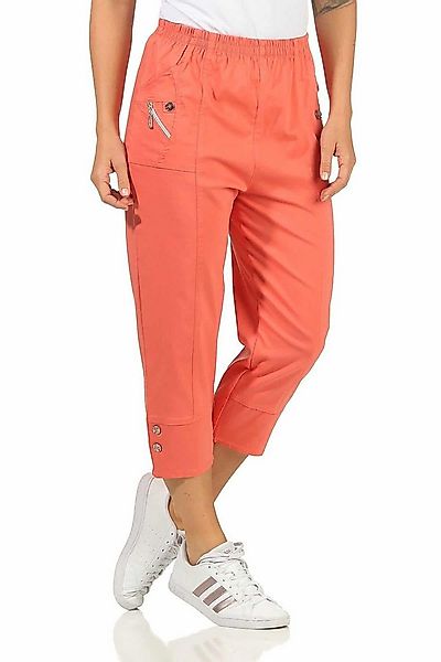 Cherry Berry Caprihose Damen Sommerhose 3/4 Freizeit Hose mit Stretch im Re günstig online kaufen