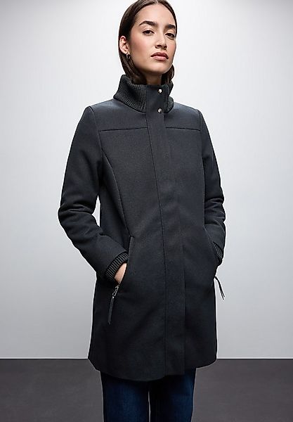 STREET ONE Wintermantel Stehkragen in Strickqualität, in Woll-Optik günstig online kaufen