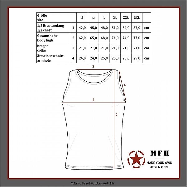 MFH Tanktop US Tank-Top, weiß, 160g/m² günstig online kaufen