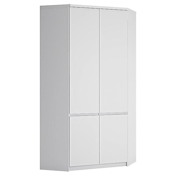Lomadox Kleiderschrank FORTALEZA-129 Eckkleiderschrank in weiß, günstig online kaufen