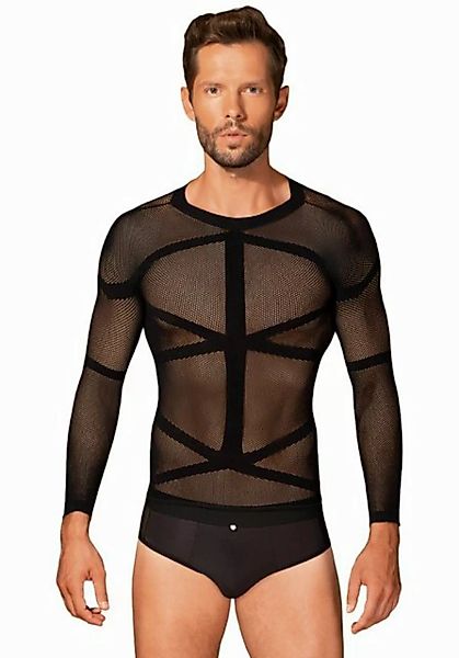 Obsessive Longsleeve Transparentes Long Sleeve Shirt für Männer - schwarz ( günstig online kaufen