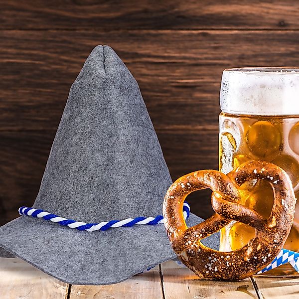 relaxdays Trachtenhut Seppelhut mit blau-weißer Kordel günstig online kaufen