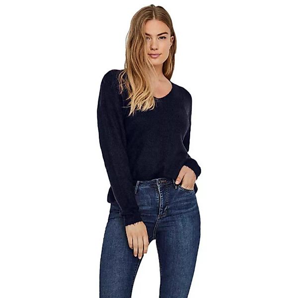 Vero Moda Crew Lefile V-ausschnitt-sweater L Navy Blazer / Detail Melange günstig online kaufen