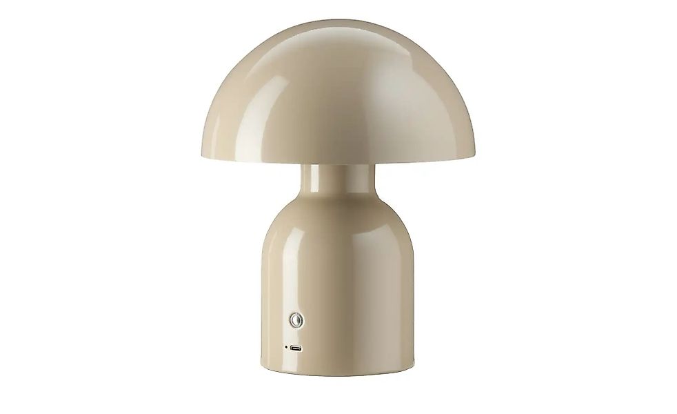 KHG Akku-Tischleuchte   ¦ beige ¦ Maße (cm): H: 20  Ø: 25 Lampen & Leuchten günstig online kaufen