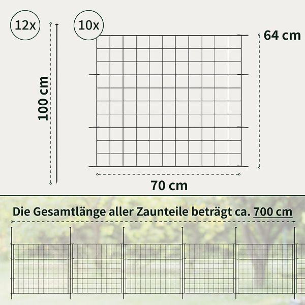 VERDOBA Zaun Teichzaun Gartenzaun Hundezaun - günstig online kaufen