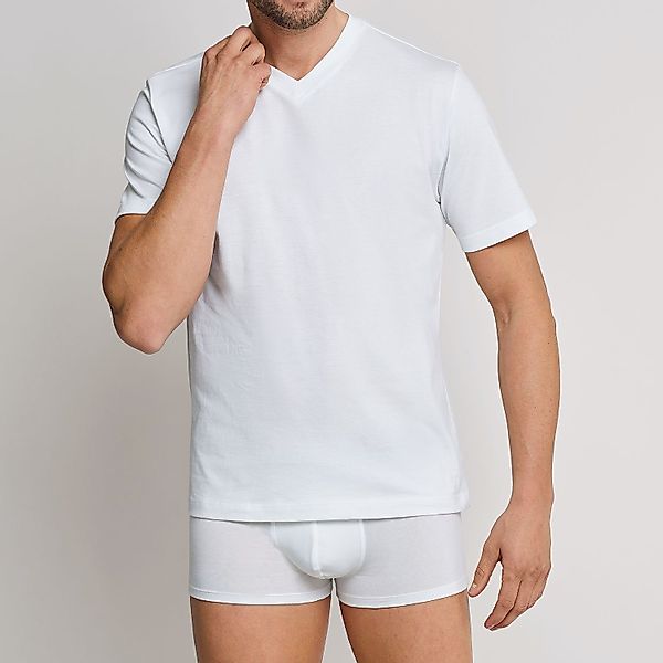 Schiesser T-Shirt (4-tlg) V-Ausschnitt, kurzarm, verstärkte günstig online kaufen