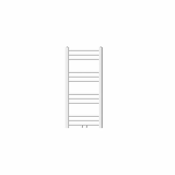 LuxeBath Badheizkörper Sahara 400x800 mm Weiß Gerade mit Mittelanschluss günstig online kaufen