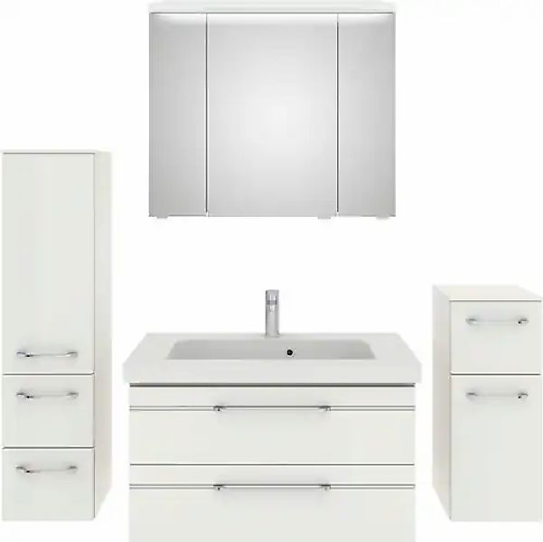 Saphir Badmöbel-Set »Balto Sprint 4-teilig, Mineralmarmor-Waschtisch mit LE günstig online kaufen