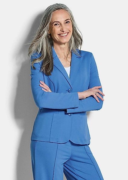 GOLDNER Jerseyblazer Viskoseblazer mit Reverskragen Kurzblazer mit Leistent günstig online kaufen