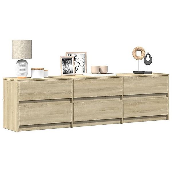 vidaXL Schrankmodule TV-Schrank mit LED-Beleuchtung Sonoma-Eiche 180x34x50 günstig online kaufen