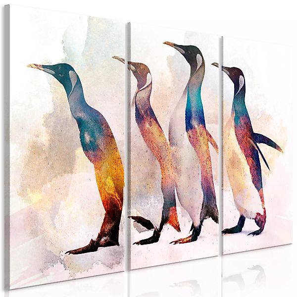 Wandbild - Penguin Wandering (3 Parts) günstig online kaufen