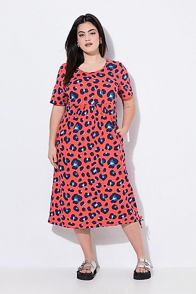 Angel of Style Jerseykleid Jerseykleid A-Linie Leo-Muster Saum-Bindeband günstig online kaufen