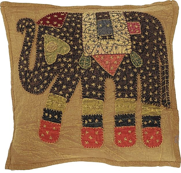 Guru-Shop Kissenbezüge Indische Kissenhülle, besticktes Elefanten.. günstig online kaufen