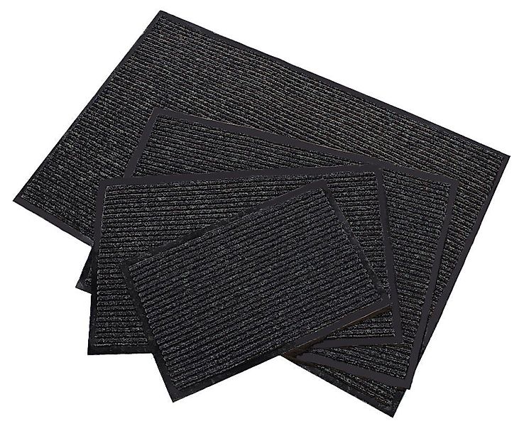 Spetebo Fußmatte Schmutzfangmatte in schwarz - 90 x 60 cm, rechteckig, Höhe günstig online kaufen