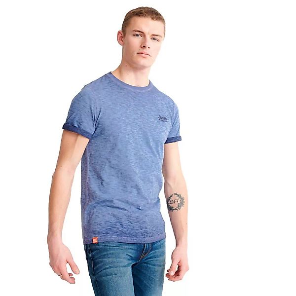 Superdry Orange Label Low Roller Kurzarm T-shirt XS Navy Blue günstig online kaufen