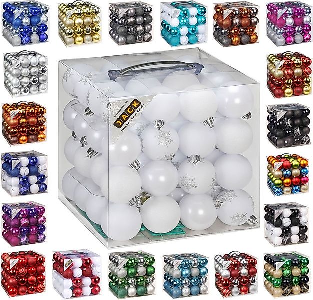 JACK Christbaumschmuck 64x Kunststoff Christbaumkugeln Ø 6cm Baum Kugeln in günstig online kaufen