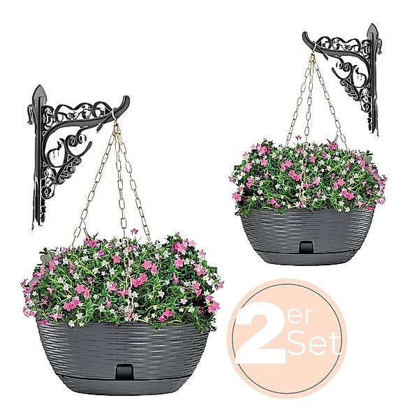 GarPet Blumenampel 2x Blumenampel Blumentopf hängend günstig online kaufen