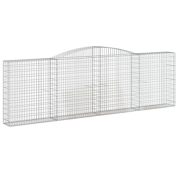 vidaXL Gabionen mit Hochbogen 4 Stk 400x30x120/140cm Eisen 1635367 günstig online kaufen