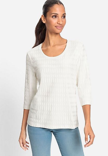 Olsen 3/4-Arm-Shirt aus Jacquard-Strick günstig online kaufen