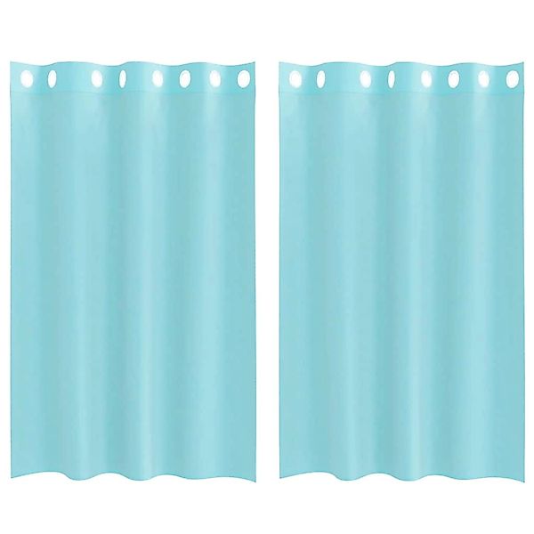 vidaXL Voile Vorhänge mit Ösen 2 Stk Türkis 4102144 günstig online kaufen