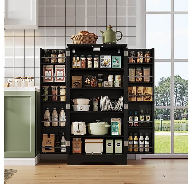 OKWISH Sideboard Modernes Küchenschrank (mit LED-Sensorlicht – großer 2-tür günstig online kaufen